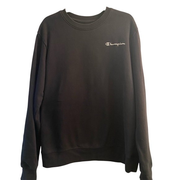Champion Black Crewneck Sweatshirt with Classic Design - Picture 1 of 6